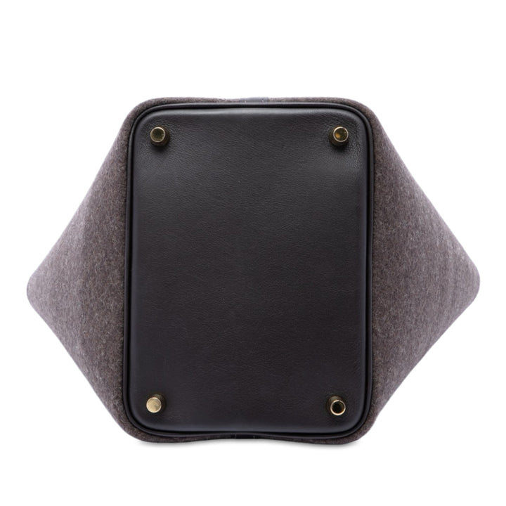 Hermès Felt et Picotin Lock 18 Swift Marron – vue 3 – GABY PARIS