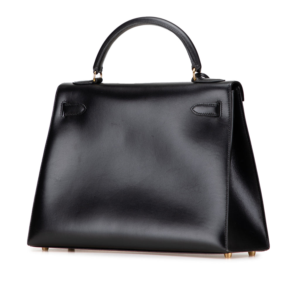 Hermès Box Calf Kelly Sellier 32 Noir – GABY PARIS Authentique