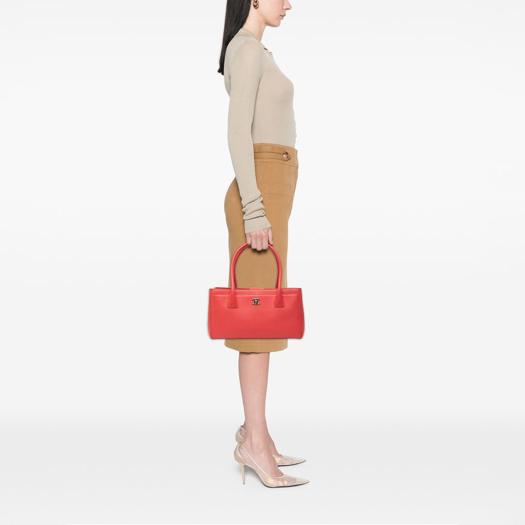 Executive Cerf Cabas Petit Cuir de veau Rose