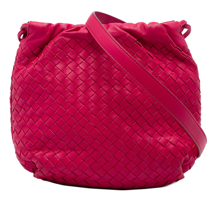 Bottega Veneta Sac bandoulière Intrecciato à cordon nappa Rouge – vue principale – GABY PARIS