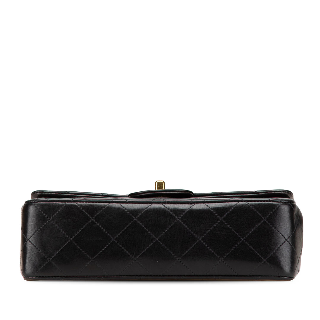 Small Classic Lambskin Double Flap Black - Gaby Paris
