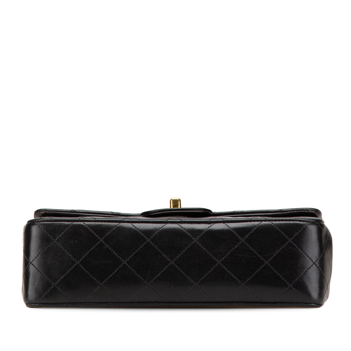 Small Classic Lambskin Double Flap Black - Gaby Paris