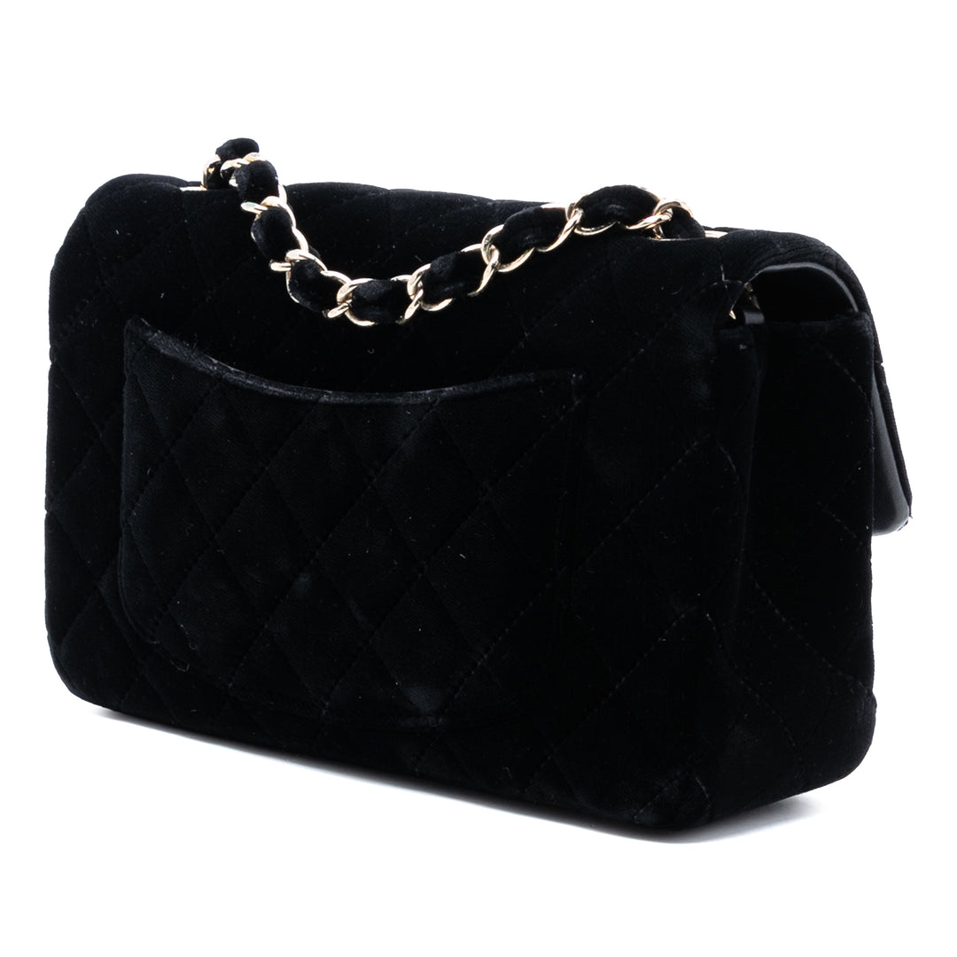 Chanel Mini Rectangular Classic Velours Simple rabat