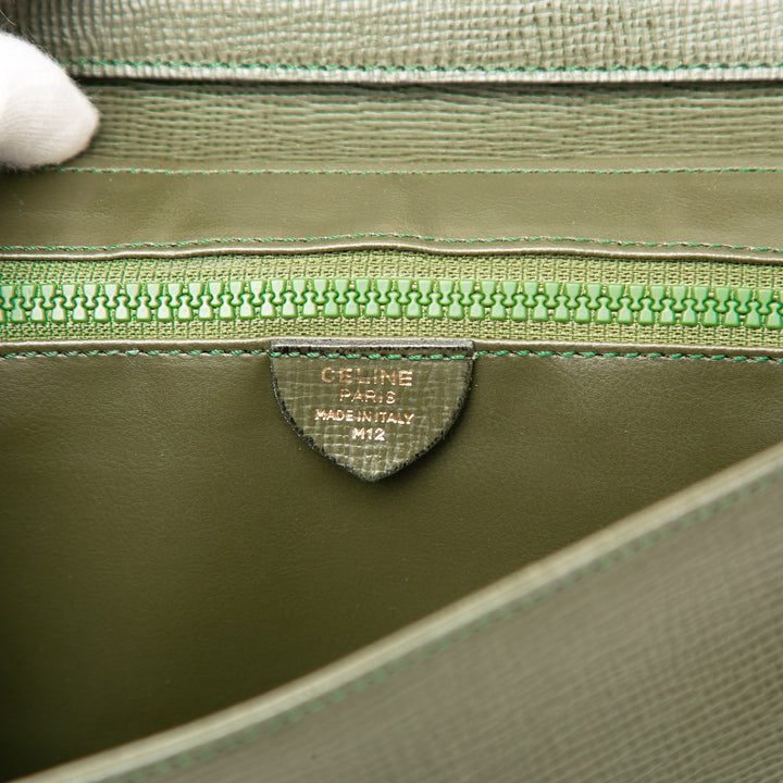 Circle Logo Enveloppe à rabat Sac Cuir de veau Vert