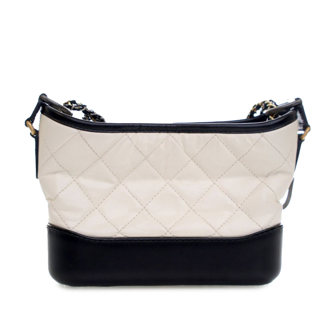 Chanel Small Bicolor vieilli Cuir de veau Gabrielle Sac porté croisé