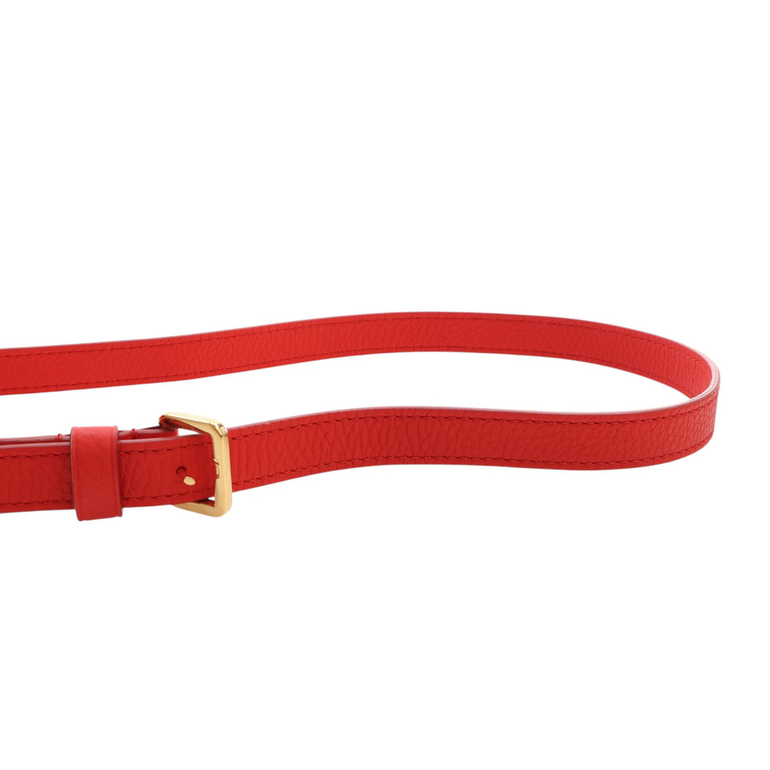 embossé Nanogram Sac Cuir de veau Rouge