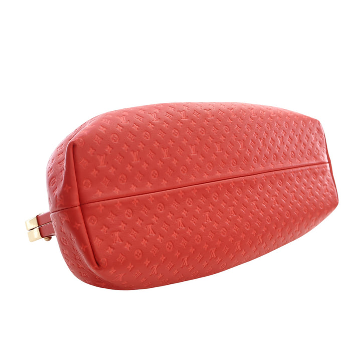 embossé Nanogram Sac Cuir de veau Rouge
