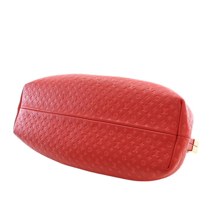 embossé Nanogram Sac Cuir de veau Rouge