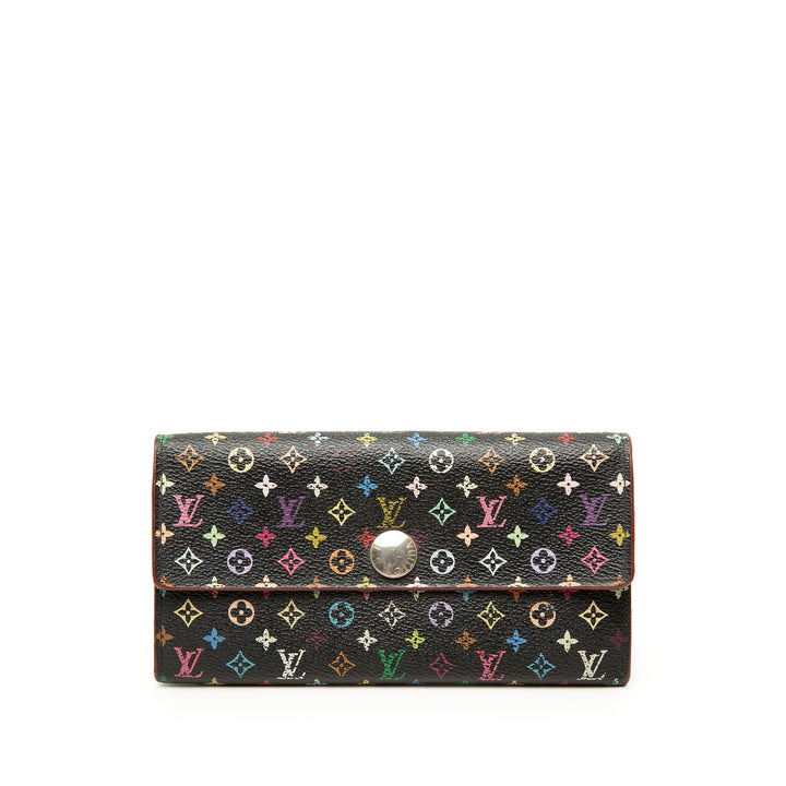 Sarah Portefeuille Monogram Multicolore Noir