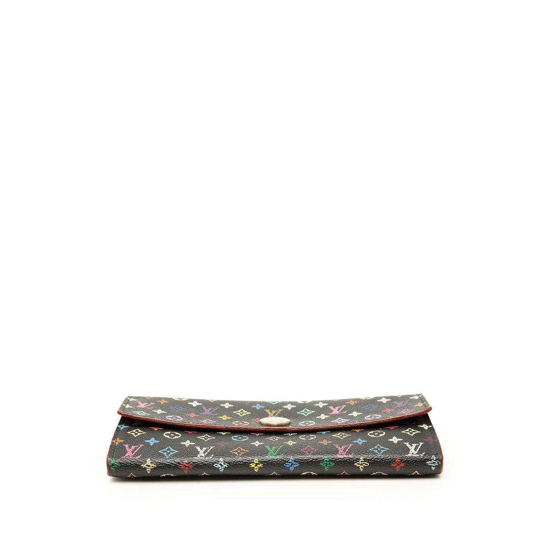 Sarah Portefeuille Monogram Multicolore Noir