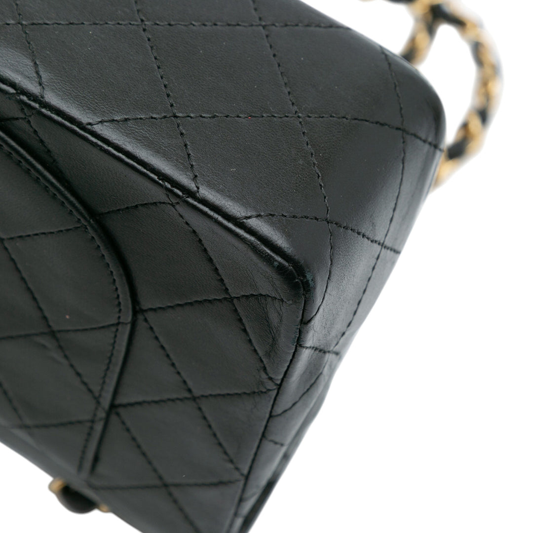 Chanel Small Classic Cuir d’agneau Double rabat Noir