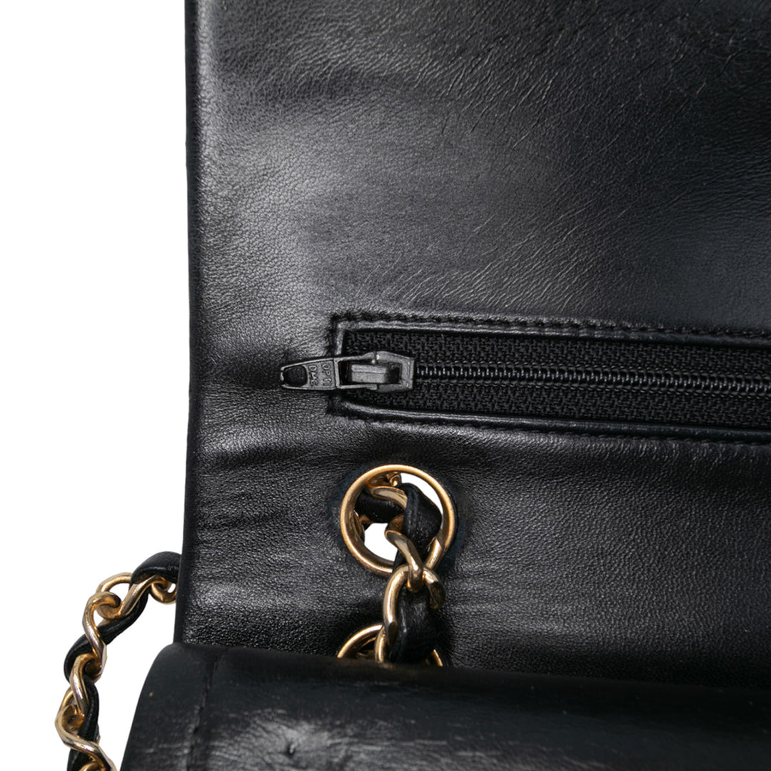 Chanel Small Classic Cuir d’agneau Double rabat Noir