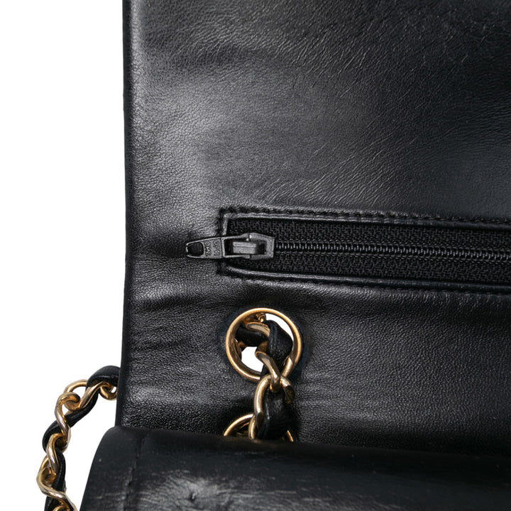 Chanel Small Classic Cuir d’agneau Double rabat Noir