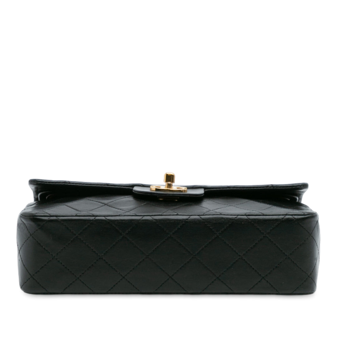 Chanel Small Classic Cuir d’agneau Double rabat Noir