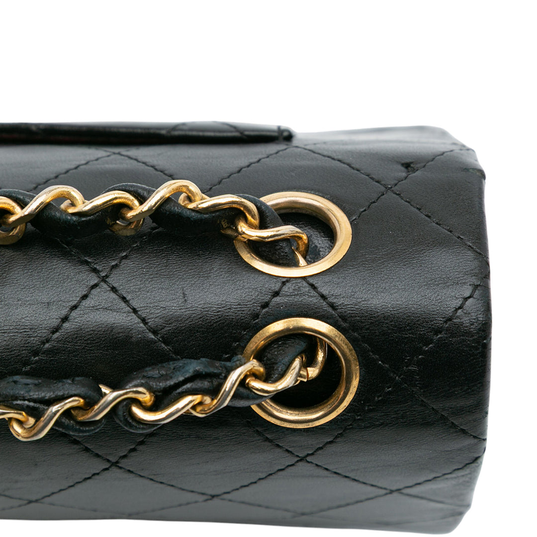 Chanel Small Classic Cuir d’agneau Double rabat Noir