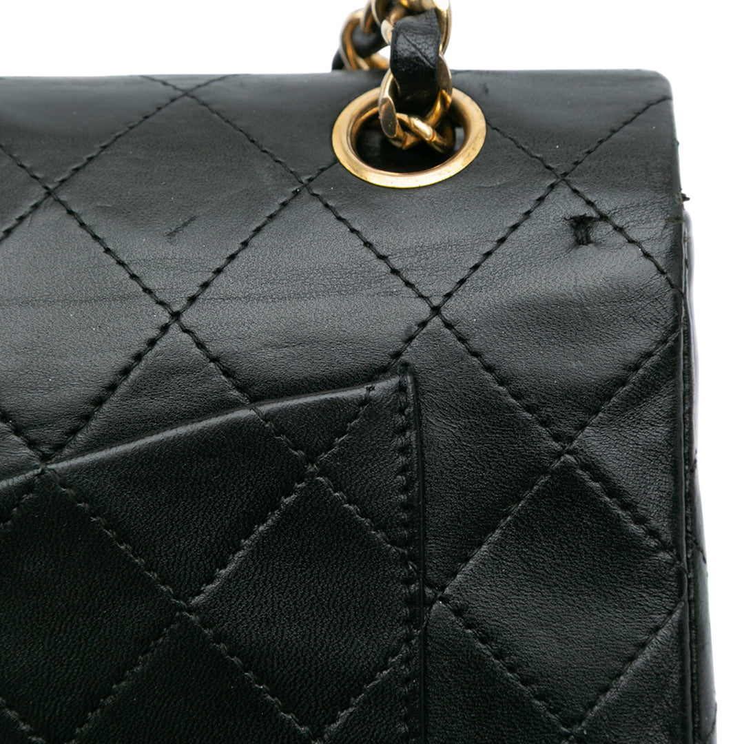 Chanel Small Classic Cuir d’agneau Double rabat Noir