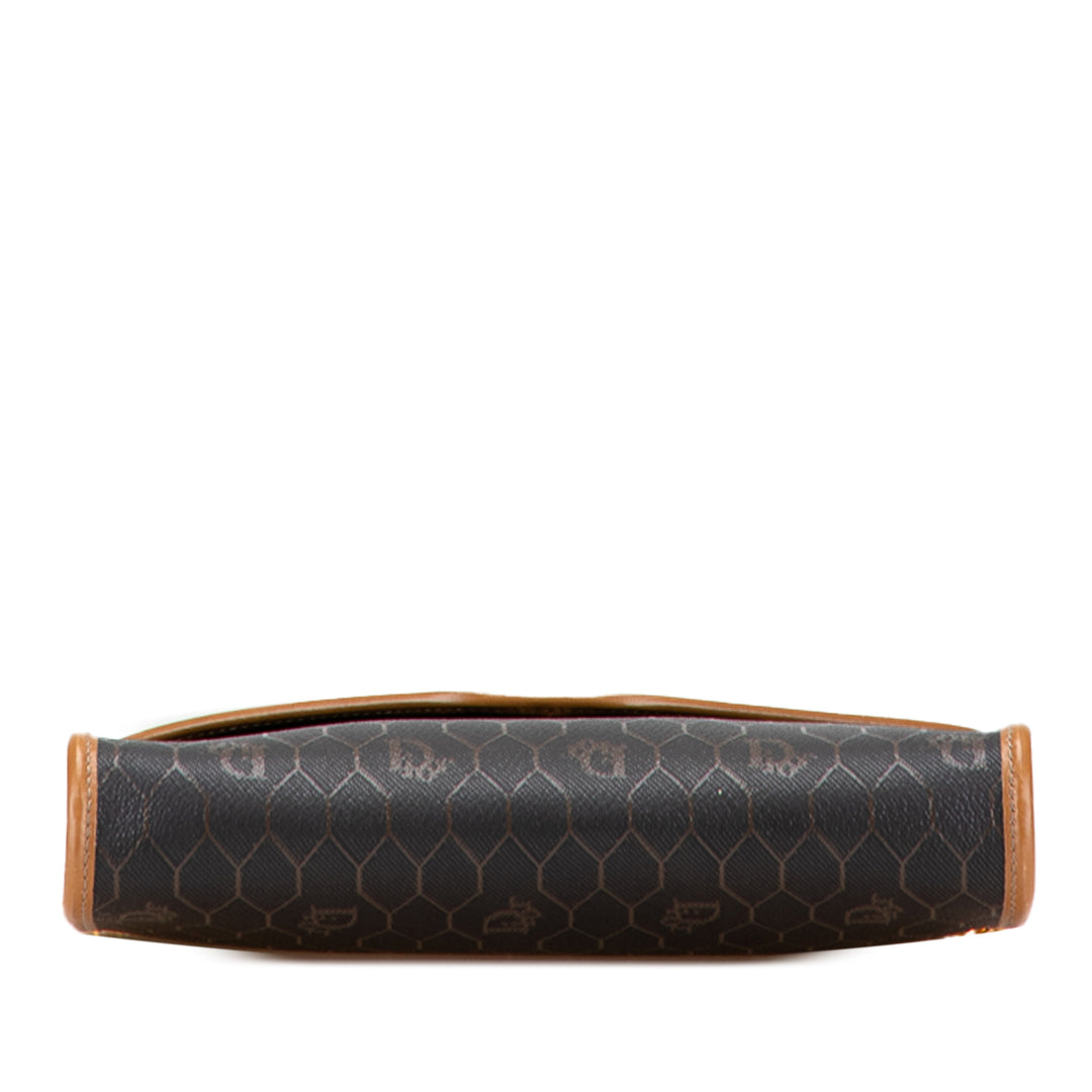Dior Honeycomb Coated Toile Chain Sac porté croisé Noir