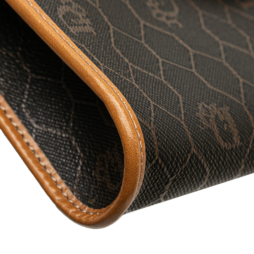 Dior Honeycomb Coated Toile Chain Sac porté croisé Noir