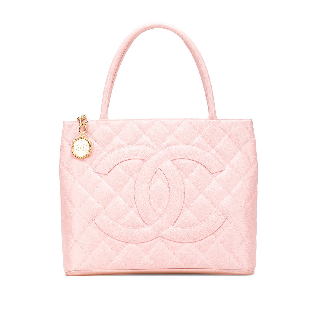 Caviar Medallion Tote Pink - Gaby Paris