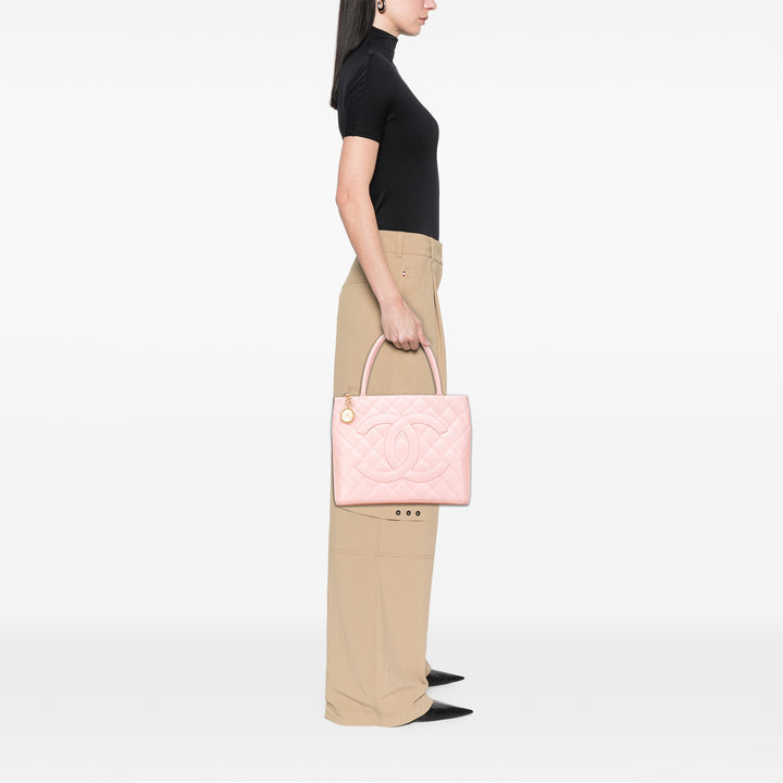 Caviar Medallion Tote Pink - Gaby Paris