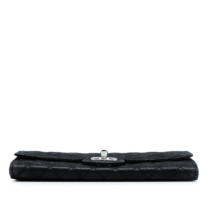 Chanel CC Matelassé Textured Daim East West à rabat