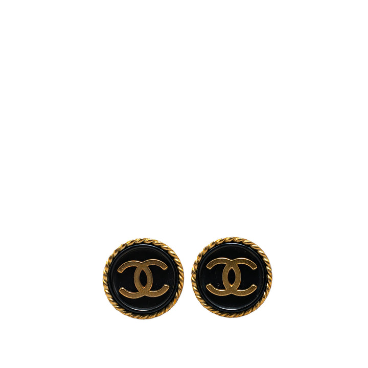 Gold Plated CC Clip On Earrings Gold - Gaby Paris