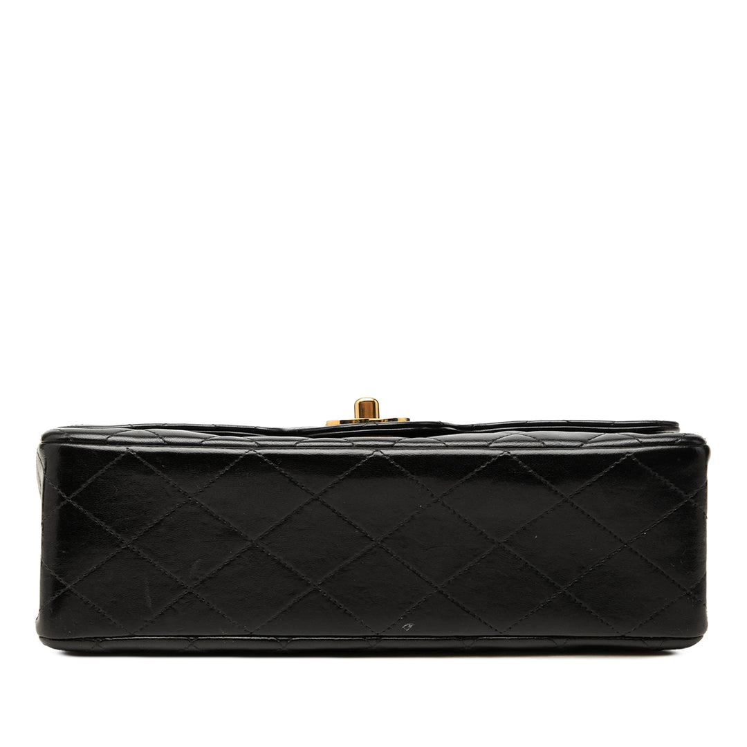 Chanel Sac porté épaule CC Matelassé Double rabat Petit Cuir d'agneau Noir – vue 3 – GABY PARIS