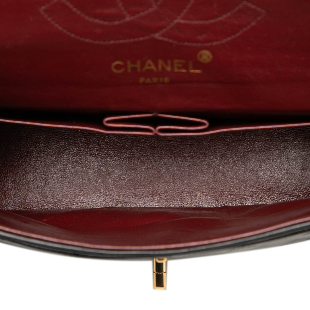 Chanel Sac porté épaule CC Matelassé Double rabat Petit Cuir d'agneau Noir – vue 4 – GABY PARIS