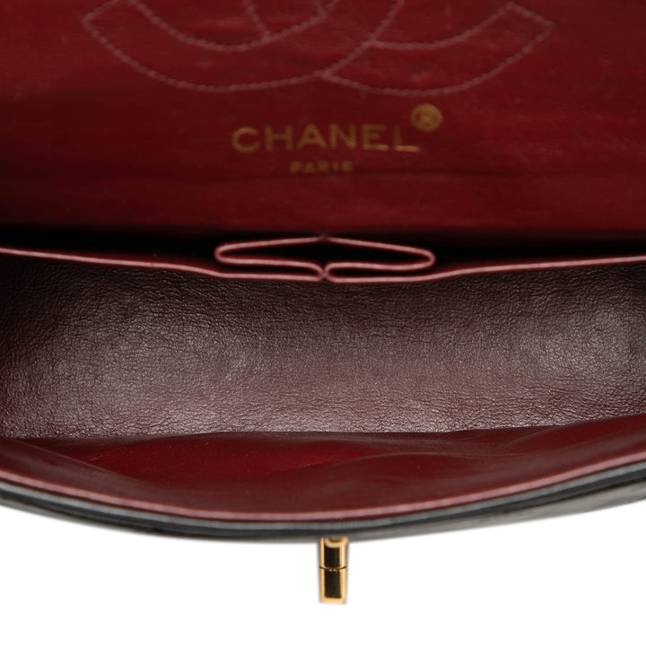 Chanel Sac porté épaule CC Matelassé Double rabat Petit Cuir d'agneau Noir – vue 4 – GABY PARIS