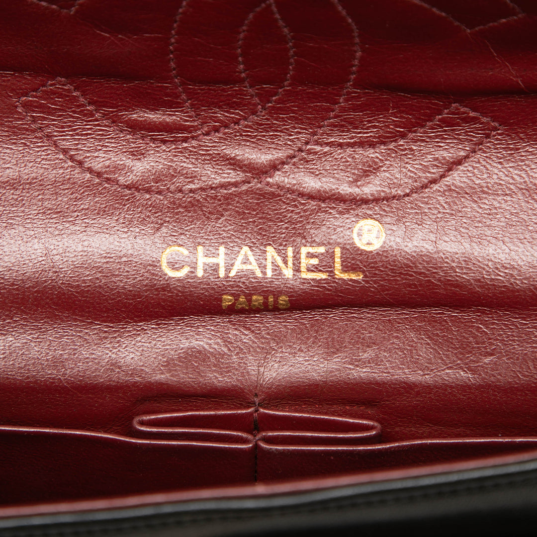 Chanel Sac porté épaule CC Matelassé Double rabat Petit Cuir d'agneau Noir – vue 5 – GABY PARIS