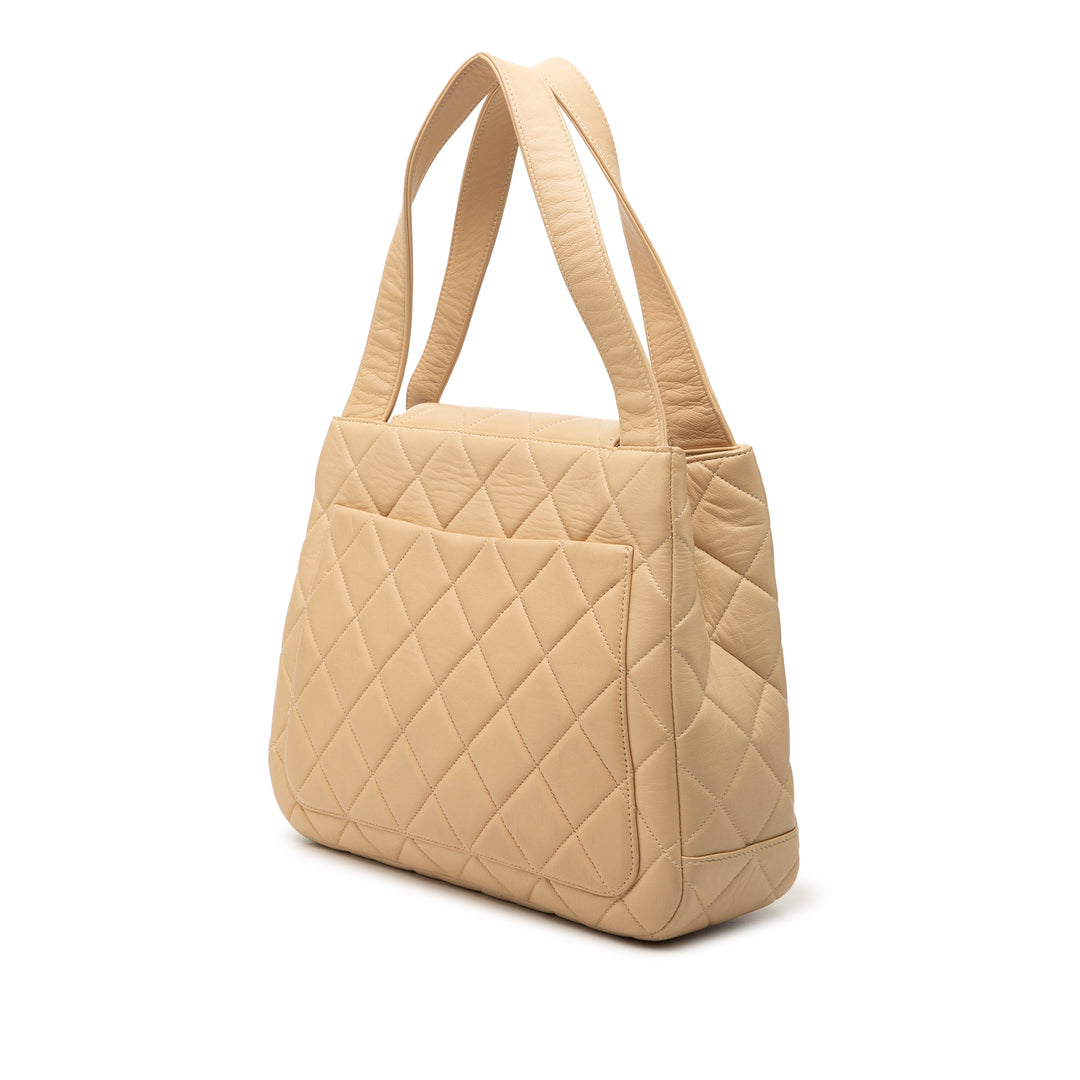 Chanel Matelassé Cuir d’agneau à rabat sac à anse supérieure