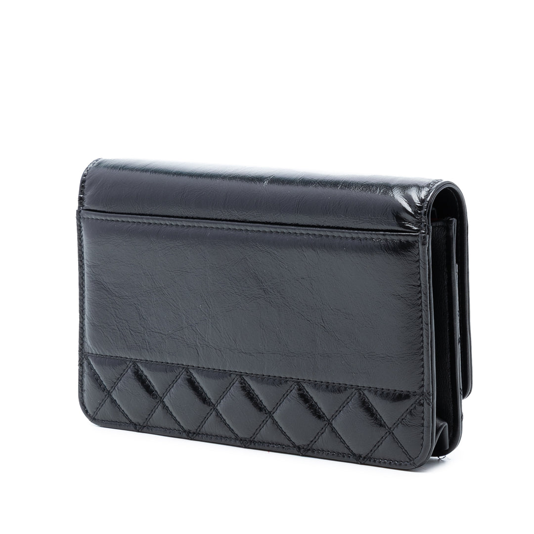 Chanel CC brillant vieilli Cuir de veau Wallet on Chain