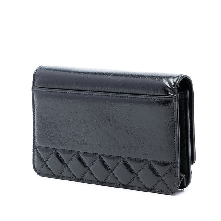 Chanel CC brillant vieilli Cuir de veau Wallet on Chain