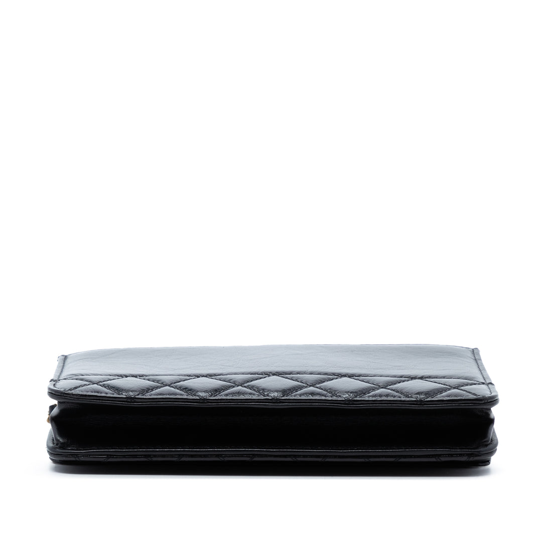 Chanel CC brillant vieilli Cuir de veau Wallet on Chain