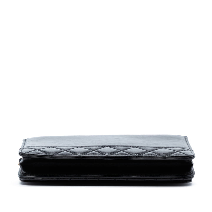 Chanel CC brillant vieilli Cuir de veau Wallet on Chain