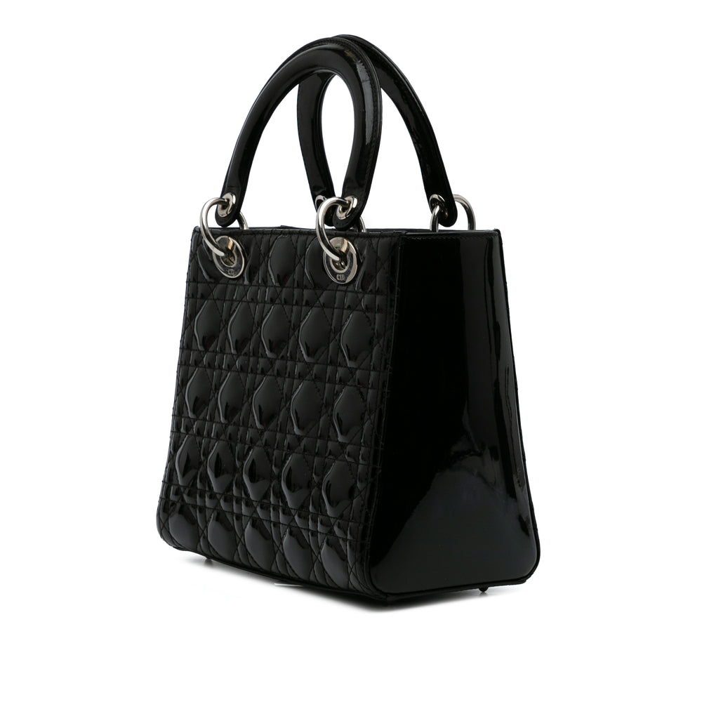 Medium Patent Cannage Lady Dior Black - Gaby Paris
