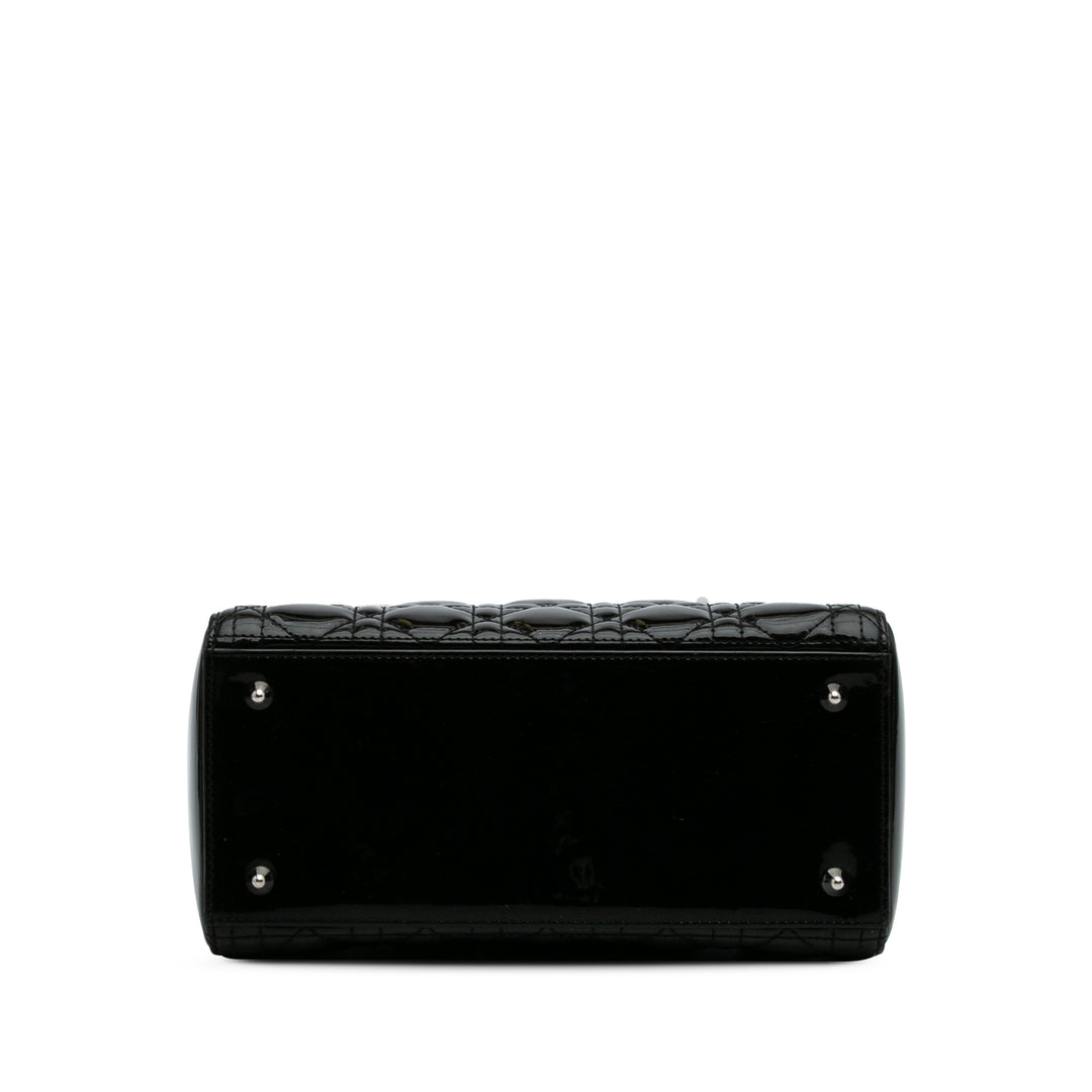 Medium Patent Cannage Lady Dior Black - Gaby Paris