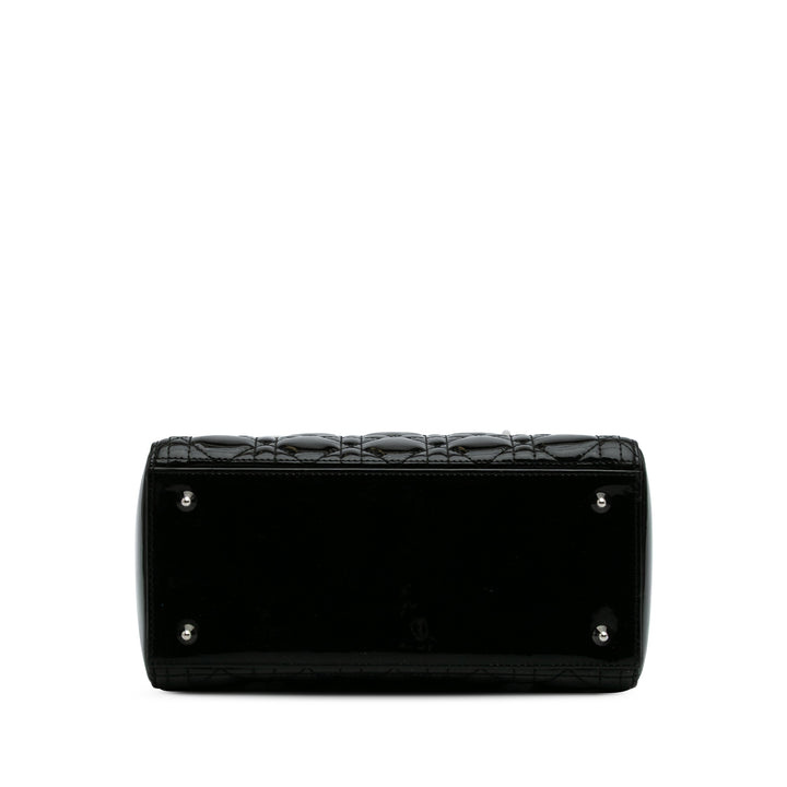 Medium Patent Cannage Lady Dior Black - Gaby Paris