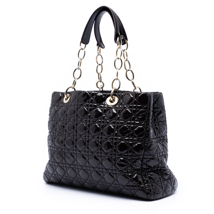 Cannage Lady Dior Souple Cabas Grand Noir