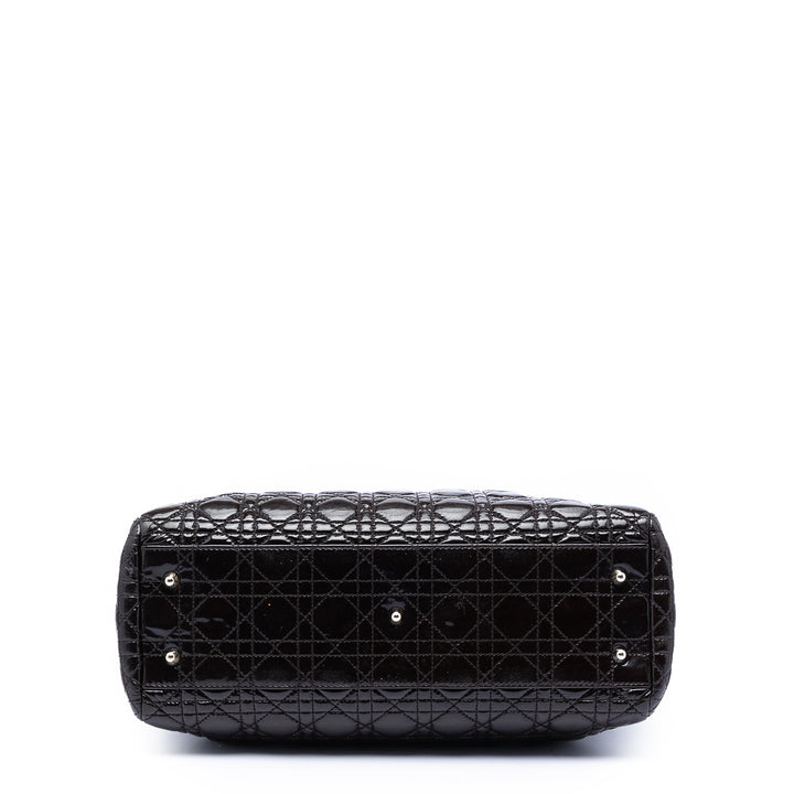 Cannage Lady Dior Souple Cabas Grand Noir