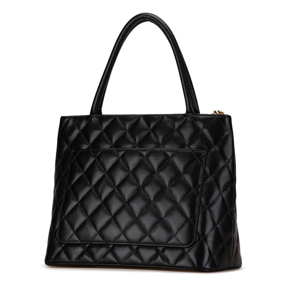 Chanel Caviar Medallion Tote Black - GABY PARIS