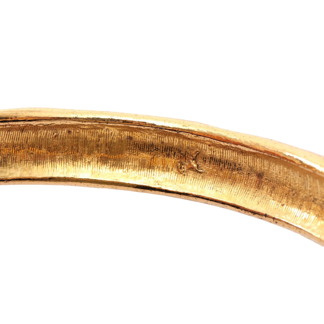 Chanel plaqué Braided Motif Bangle Bracelet