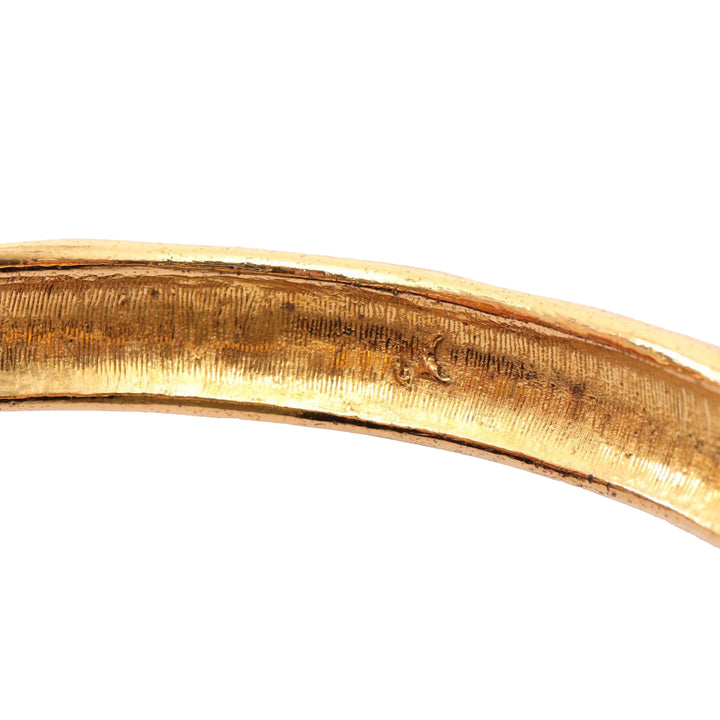 Chanel plaqué Braided Motif Bangle Bracelet