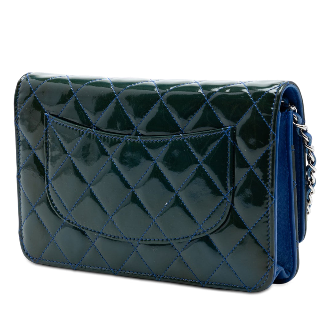 Chanel CC Matelassé Cuir verni Incognito Wallet on Chain