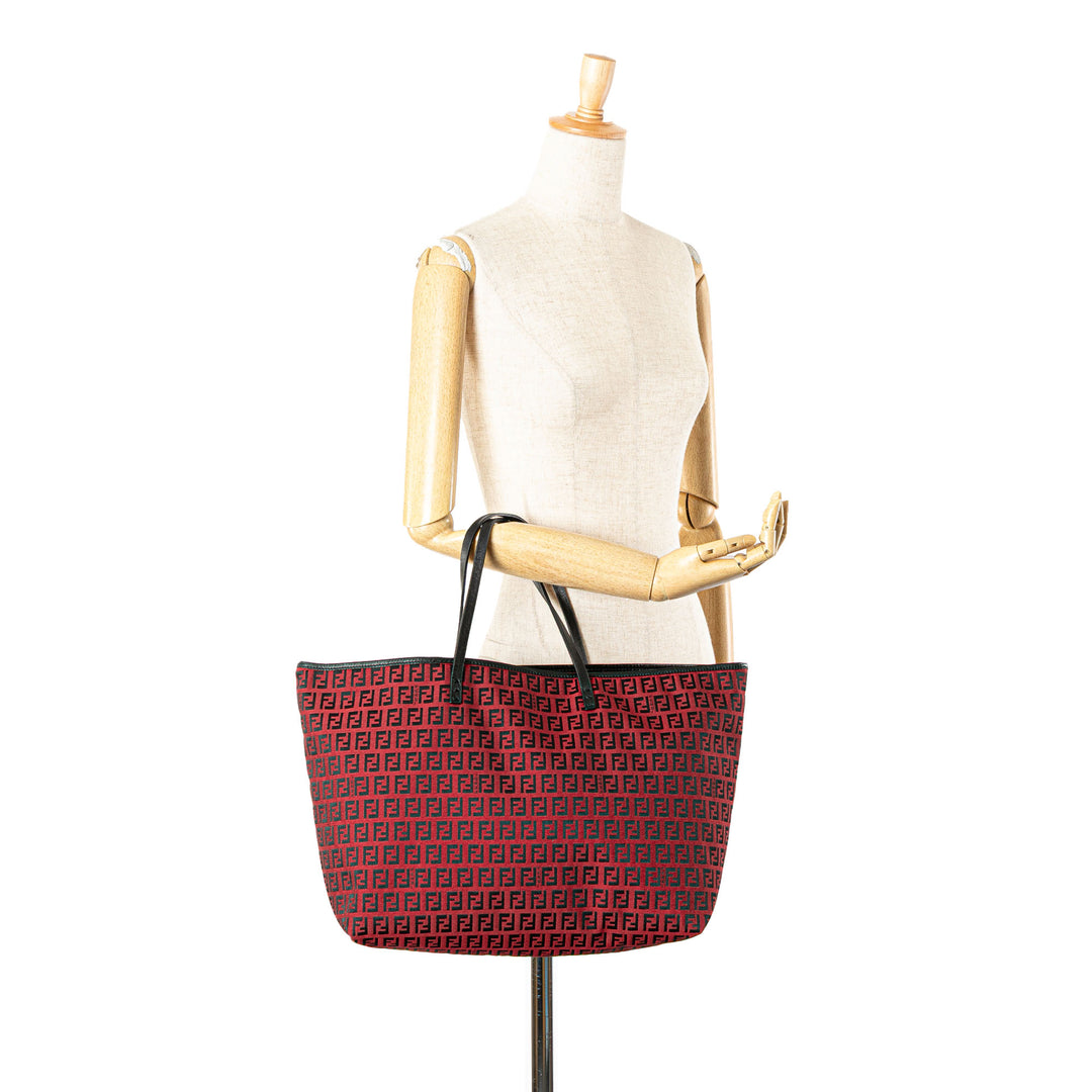 Fendi Medium Zucchino Toile Roll Cabas