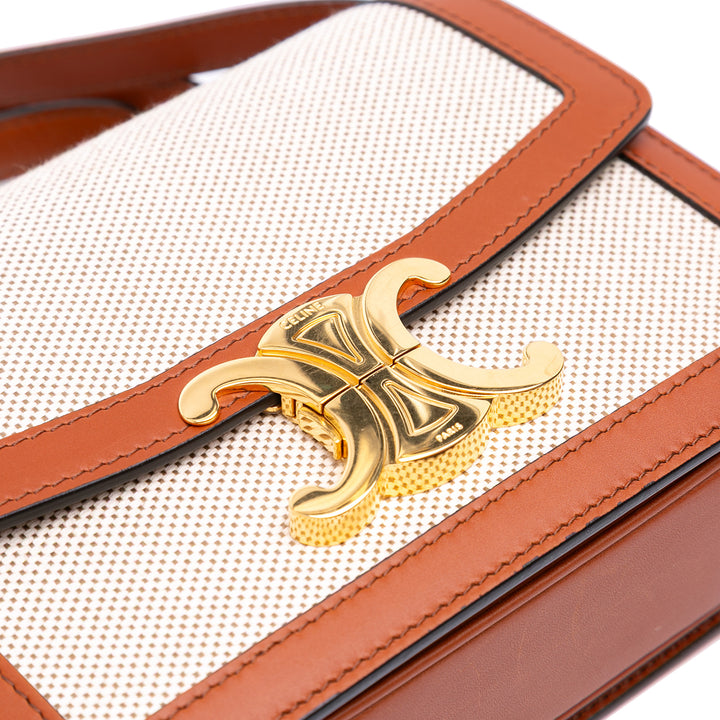 Celine Teen Toile and Cuir de veau Triomphe Sac porté croisé Marron – GABY PARIS Authentique
