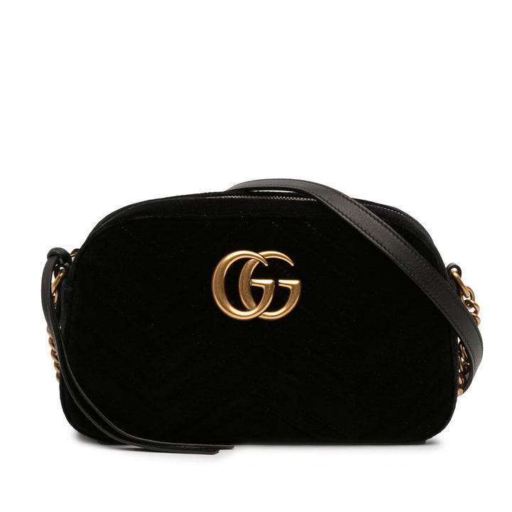 Gucci Small GG Marmont Matelasse Velours Sac porté croisé