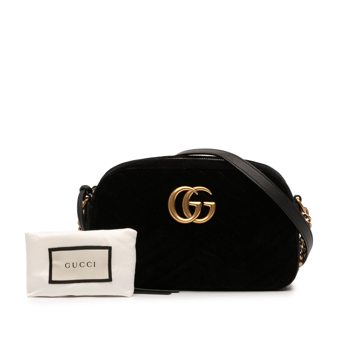 Gucci Small GG Marmont Matelasse Velours Sac porté croisé