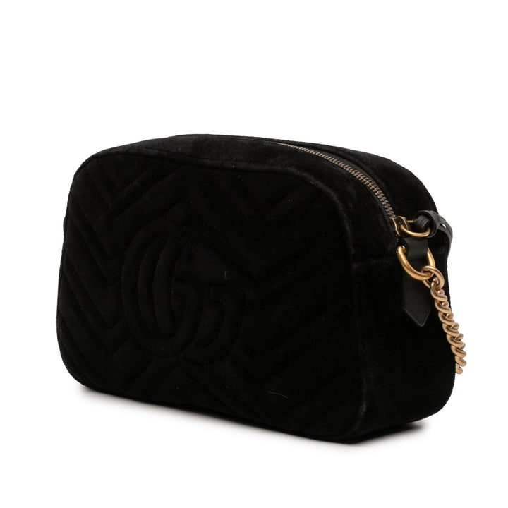 Gucci Small GG Marmont Matelasse Velours Sac porté croisé