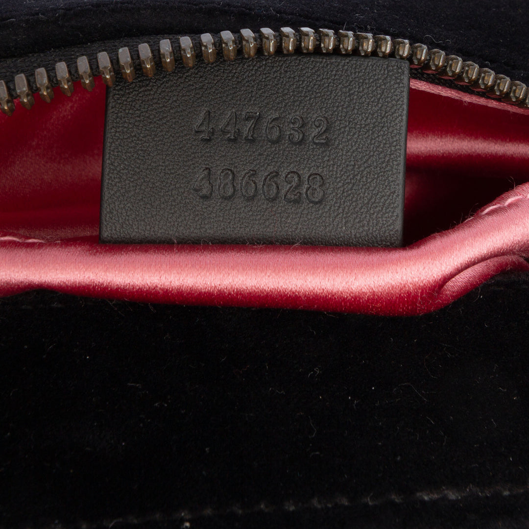 Gucci Small GG Marmont Matelasse Velours Sac porté croisé